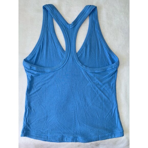 Athleta Perfect Rib Tank Racerback size SMALL Cornflower Blue - Picture 4 of 5